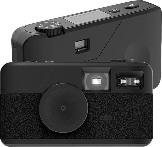 K&L Digitalkamera - Bildschirmlos - Wiederaufladbar - 16.000 Fotos - Fotokamera - Vintage - Inklusive 32GB - Langlebig - Schwarz