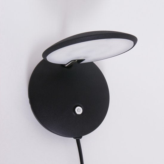 Steinhauer Zenith LED - Wandleuchte Modern - Schwarz - H:12cm - Ø:12cm - Universal - Für Innen - Metall - Wandleuchten - Schlafzimmer - Wohnzimmer