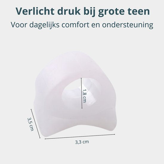 VeryGoods™ Hallux Valgus Zehenkorrektor - Zehenspreizer Großzehe - 2 Stück - Zehenschutz - Hammerzehe - Zehenspreizer