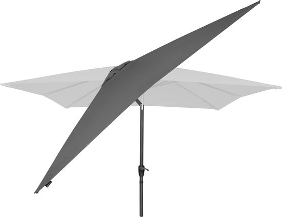 VONROC Premium Stick Sonnenschirm Rosolina - 280x280cm - Inkl. Schutzhülle - Quadratisch - Neigbar - UV-beständiges Tuch - Grau