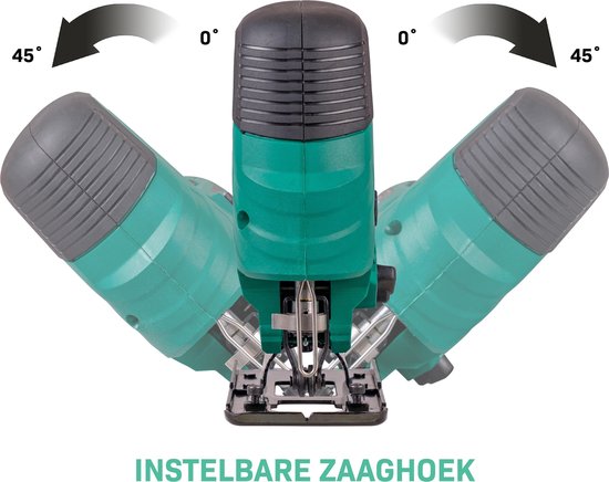 VONROC Stichsäge - 550W - Ergonomischer T-Griff - Staubabsaugung - 4 Pendelpositionen