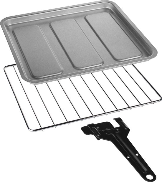 Tristar Camping Backofen OV-3615 - Backofen 10 Liter - 800 Watt - Freistehender kleiner Backofen mit Zubehör - Einstellbarer Thermostat: 100⁰ bis 230⁰ - Geeignet für Camping - Inklusive Backblech, Grillrost und Griff - Schwarz