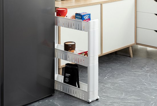 Home&Comfort Küchenwagen auf Rädern - Kompaktes Aufbewahrungsregal - 3 Lagen