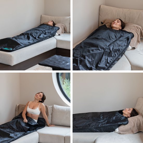 Soft & Silky Infrarotdecke - Wärmedecke - Heizdecke - Fibromyalgie - Timerfunktion - 200x80 cm - Schwarz