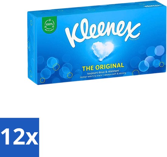 Kleenex Tissues Das Original - Für den täglichen Gebrauch - 72 pro Packung - Sparpackung - 12 Stück