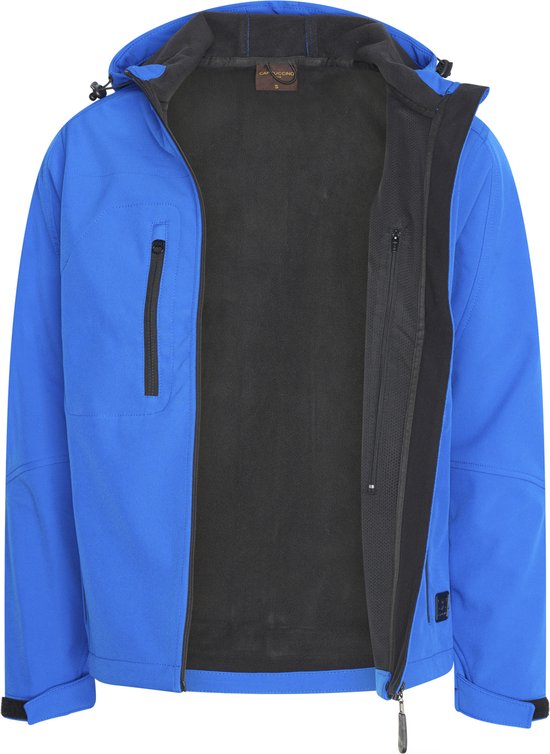 Cappuccino Italia - Herren Outdoor Jacke Softshell Kapuzenjacke - Blau - Größe L