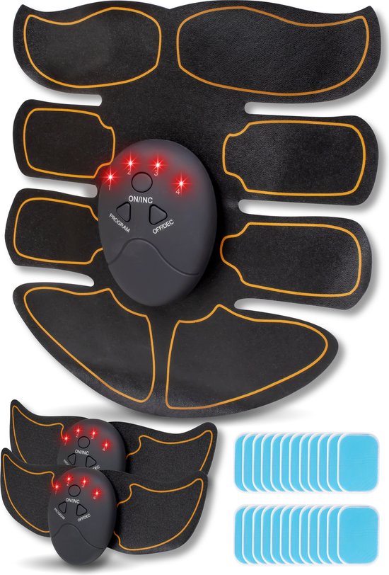 Nuvance - Elektrischer Bauchmuskeltrainer - EMS-Trainer - Bauchmuskeltrainer - Sixpack-Trainer - EMS-Muskelstimulator