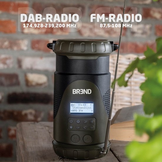 BREND BR-2245 Notfallradio mit Laterne und abnehmbarer Taschenlampe - FM/ DAB+ Radio - Bluetooth - USB-C - Powerbank - Wasserdicht - SOS-Funktion