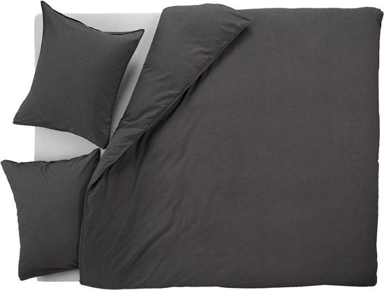 vtwonen Naturstein-Bettbezug - Lits-Jumeaux XL - 260x200/220 - Anthrazit