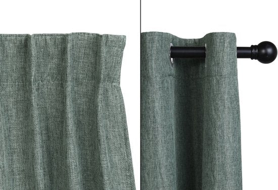 Lifa Living - Beige Luxusvorhänge - Verdunkelung - Polyester - Mit 8 Aufhängeringen - 150 x 260 cm