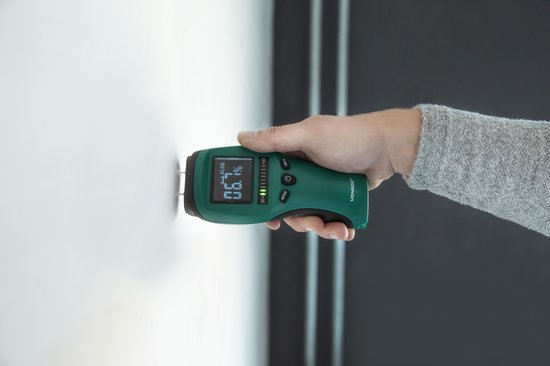 VONROC PRO Feuchtemessgerät - Professioneller Einsatz - Präzise - Kontrastreiches LCD mit Hintergrundbeleuchtung