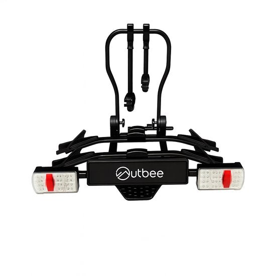 Outbee Fahrradträger - Fahrradträger Elektrofahrräder 2 - Fahrradträger Anhängerkupplung - Mit Nummernschildhalter - Schwarz