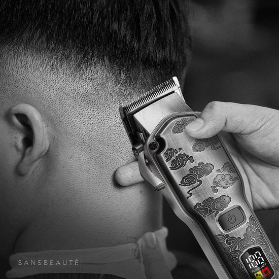 Professionelle kabellose 5-in-1 Haarschneidemaschine - Sansbeauté - Haarschneider Herrenkopfhaar - Cheveux Hair - Haartrimmer - Friseur Haar Maschine - Haarschneider - Trimmer Bart - Barbe Haarschneider - Friseur Buddha Trimmer - Barber Set - Barber Set