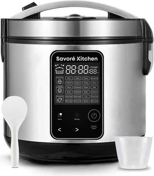 Savoré Kitchen - MultiTaste Multikocher 5L mit 24 Kochfunktionen - Multikocher - Reiskocher - Dampfkocher - Touch Control