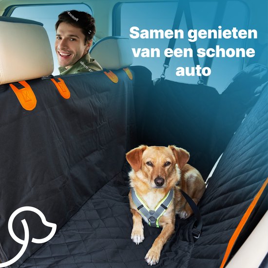 Jake und Jacky Hundedecke Auto Rücksitz und Kofferraum - Autoteppich Hund - Hundedecke - Schutzhülle Auto - inkl. Hundeleine, Hängeleinen & Aufbewahrungstasche