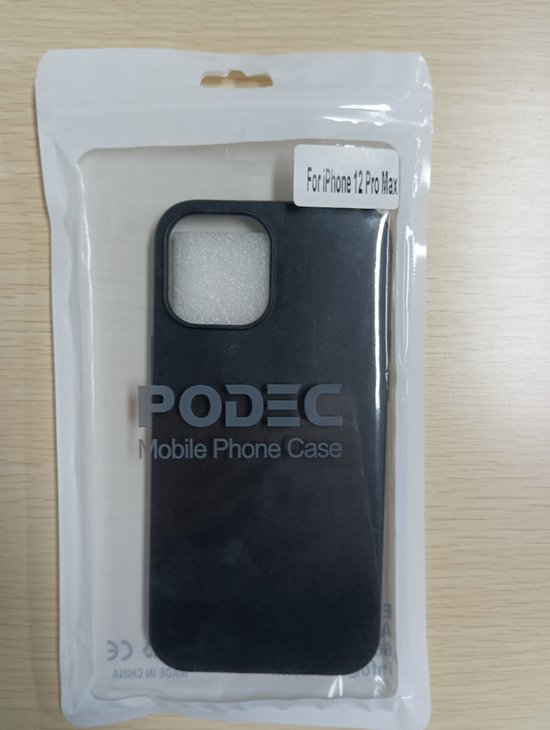 Podec Phone Case Schwarz Geeignet Für iPhone 12 pro max Fall und Bildschirmschutz Schutzglas