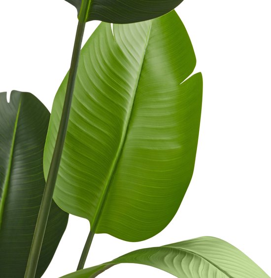 tectake® Künstlicher Paradiesvogelbaum Tropic - Strelitzia - Naturgetreue Kunstpflanze mit detaillierten Blättern und stabilem Blumentopf - Pflegeleicht und vielseitig einsetzbar - Höhe: 120 cm