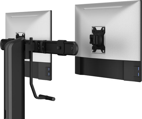 VDD – Monitorarm – Monitorarm – Monitorarm für 2 Bildschirme – Monitorarm schwarz – Monitorständer – Monitorständer – 2 Bildschirme – Bildschirme von min. 17 bis max. 32 Zoll