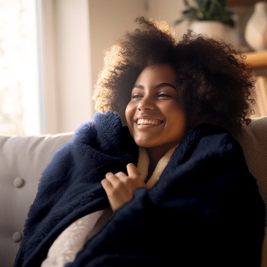 Auronic Electric Blanket - Wärmedecke - Sherpa Fleece - 9 Wärme- und Timer-Einstellungen - Decke - 180x130 - 1 Person - Blau