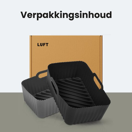 Airfryer Tabletts Silikon - 2 Stück - Heißluftfritteuse - Zubehör - Backpapier - Geeignet für XXL Philips, Ninja, Inventum - Korb - Sicheres Material - Luft