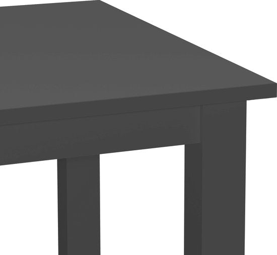 VDD Küchentisch und Schreibtisch Tisch - 75 cm x 75 cm - Schwarz