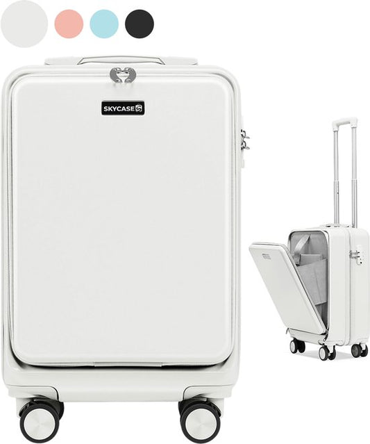 Skycases - Handgepäck Koffer - TSA-Schloss und Laptop-Fach - 35L - 55 cm - Off-white