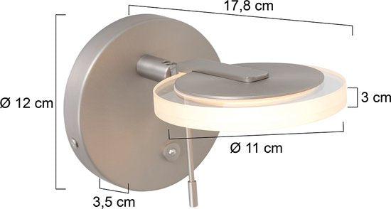Steinhauer Turound Wandleuchte 10w 2700K 1-flammig Klarglas