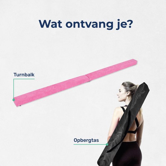 ProSkill Gymnastikbalken - 210cm - Schwebebalken - Für Zuhause - Zusammenklappbar - Gymnastik