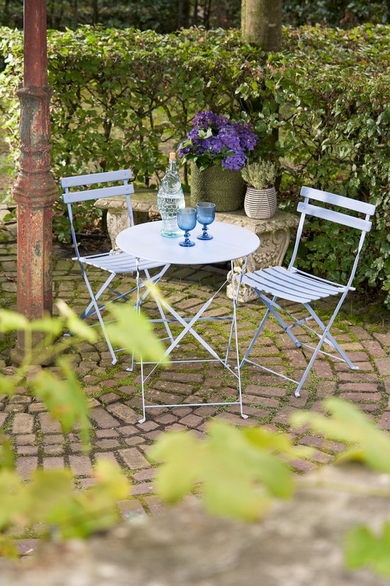 Mica Decorations Laurence Bistro Set - 3er Set - Metall - Hellblau
