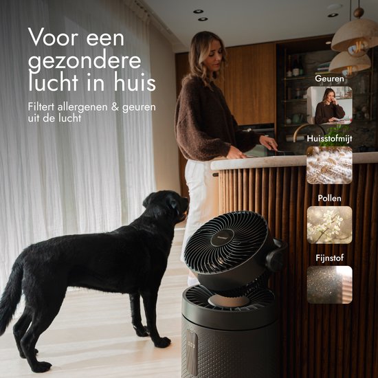 Bloomfold Ventilator und Luftreiniger Cyclone – H13-HEPA-Filter & UVC-Licht – 400 m³/h CADR – Luftreiniger – Medizinische Filterklasse gegen Pollen und Feinstaub