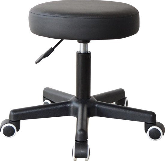 VDD Bürohocker - Schreibtischhocker - Arbeitshocker - Höhenverstellbar - Schwarz