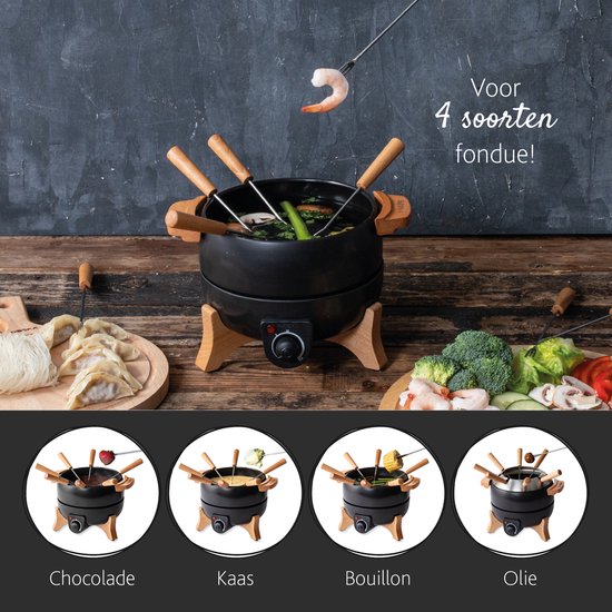 Boska Elektrisches Fondue-Set Party - 2.3L - Für Käsefondue, Schokoladenfondue, Hotpot und Boullionfondue - Fondue-Set elektrisch - Mit Temperaturregler