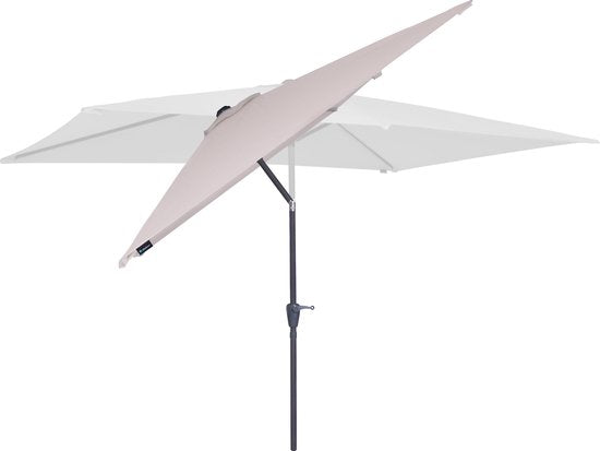 VONROC Premium Sonnenschirm Rapallo - 200x300cm - Neigbar - UV-beständiges Tuch - Beige