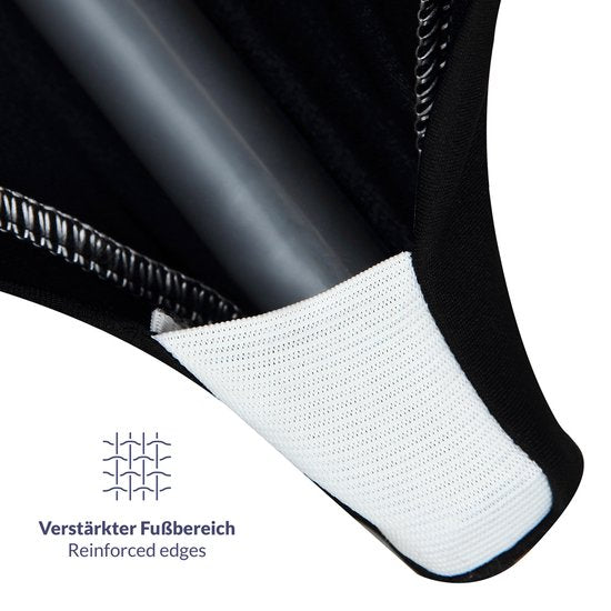Deuba Bartable Rock Tischtuch Stretch 30°C Waschbar Ø 60 cm Schwarz