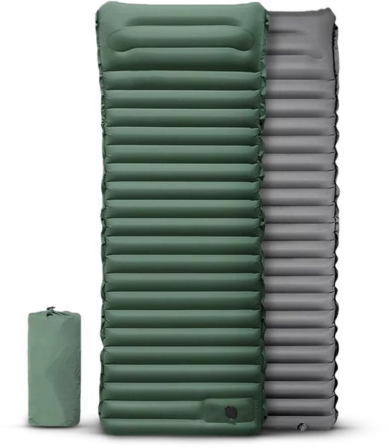 Ever Trex Schlafmatte Comfort - 193x70x10cm - Eingebaute Pumpe - 1 Person - Campingmatratze - Selbstaufblasend - Grün