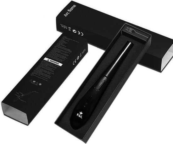 K&L Wiederaufladbarer langer elektrischer BBQ-Anzünder - Kerzen - Schwarz