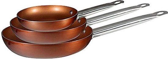 Bergner Bratpfannenset Copper Plus 20, 24 und 28 cm