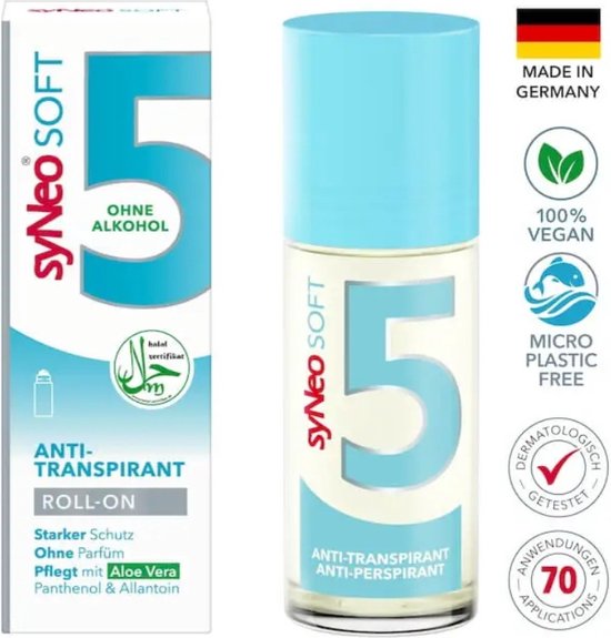 syNeo SOFT - Deodorant Anti-Transpirant Pump Spray - 30ml - Aloe Vera - 0% Alkohol - Halal - Übermäßiges Schwitzen