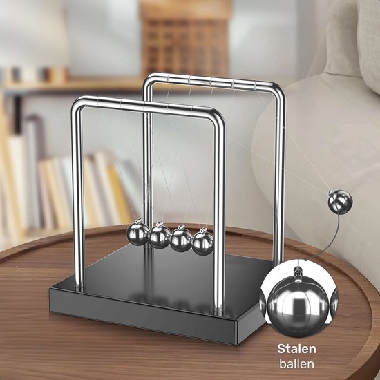 Newton Wiege XL - Hochwertiges Newton Pendel - Kugeln - Büro - Dekoration - Physik - Zubehör - Büro