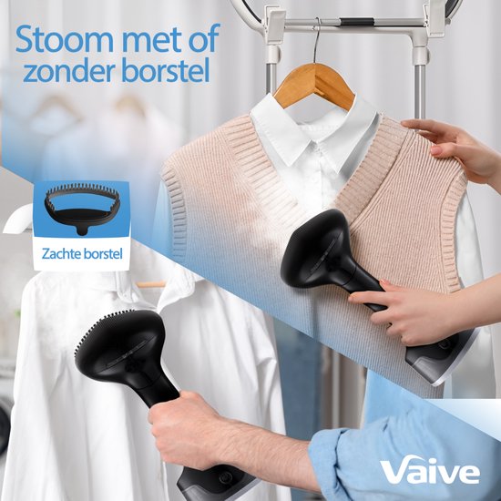 VAIVE TurboSteam Zusammenklappbarer Wäschedampfer 1600W - Handbedienter Dampfer - Wäschedampfer - Dampfer - Wäschedampfer