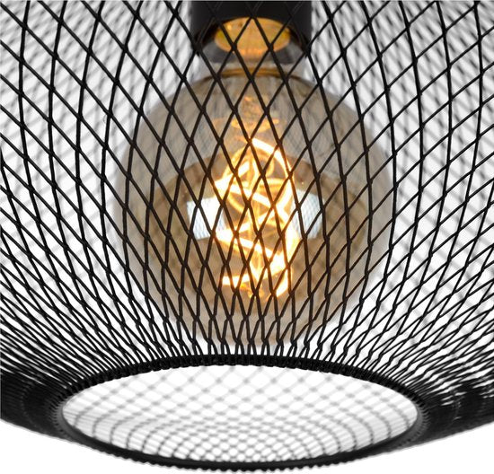 Lucide MESH – Deckenleuchte – Ø 45 cm – 1xE27 – Schwarz