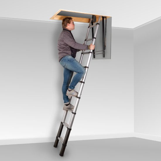 Batavia 2.70m Giraffe Air® Telescopic Vlizotrap 2.30m - Kompaktes, benutzerfreundliches Design mit Griff, breite Stufen für Sicherheit, schnell zu installieren