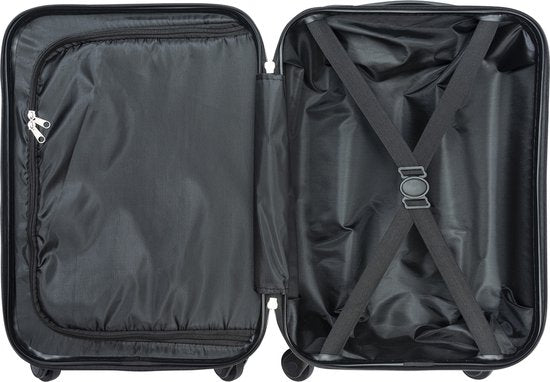 Ceruzo Handgepäckkoffer – Trolley – 28 l – 51,5 cm – Silbergrau – 360°-Drehrollen – Zahlenschloss