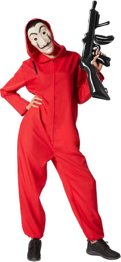 Dressforfun La Casa de Papel - Geldraub - Unisex Kostüm maskierte Bankräuber - M - Kostüm Karneval - Halloween - Verkleiden - Partykleidung - Karnevalskleidung - Party - Partykleidung
