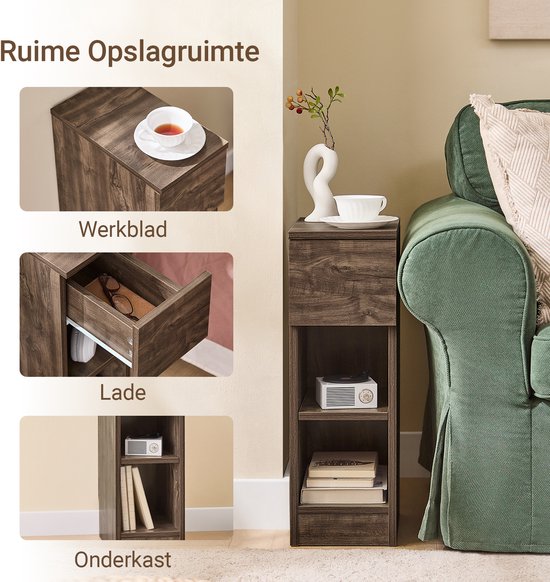 SoBuy Nachttisch, für Wohnzimmer, Schlafzimmer FBT111-SN
