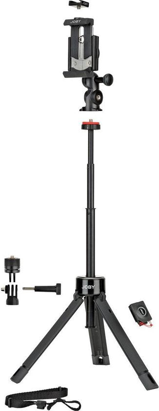 JOBY GripTight PRO TelePod – Stativ für Smartphones und GoPro – Arbeitshöhe: 20,8 – 63,5 cm – Schwarz