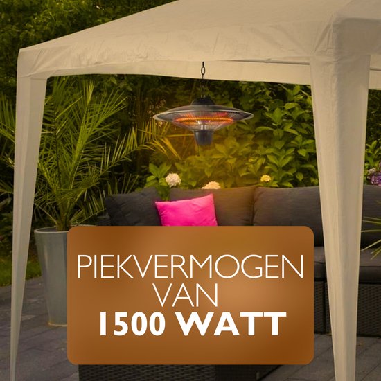 Eurom Partyzelt-Heizstrahler 1502 – Edelstahl – 1500 W
