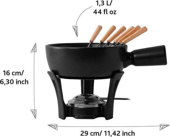 Boska Fondueset Nero - Käsefondueset - 1,3 L - Schwarz