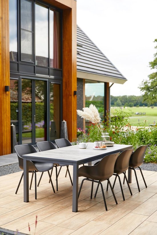 Hartman Sophie elegance Gartenstuhl - Schwarz - 2er-Set - schwarzes Rondo-Fußkreuz
