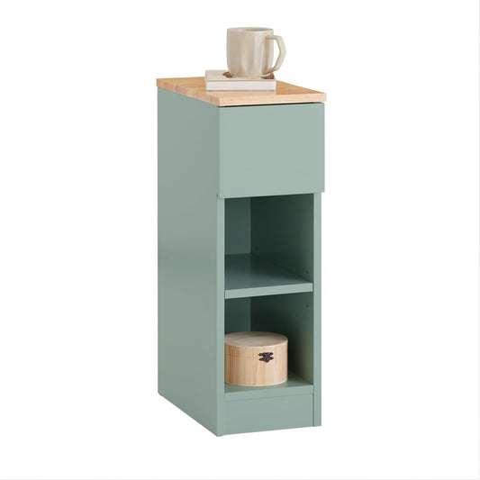 SoBuy FBT111-GR Nachttisch Grün 20x35x60 cm - Kompakter Beistelltisch mit Schublade